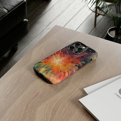 Summer Fireworks in Watercolor - Impact Resistant Phone Case